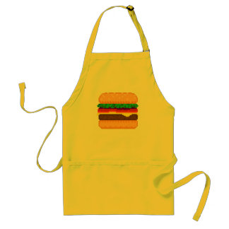 Cute Pixel Art Burger Time Apron