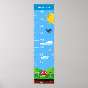 Cute Pixel Art Landscape Growth Charts