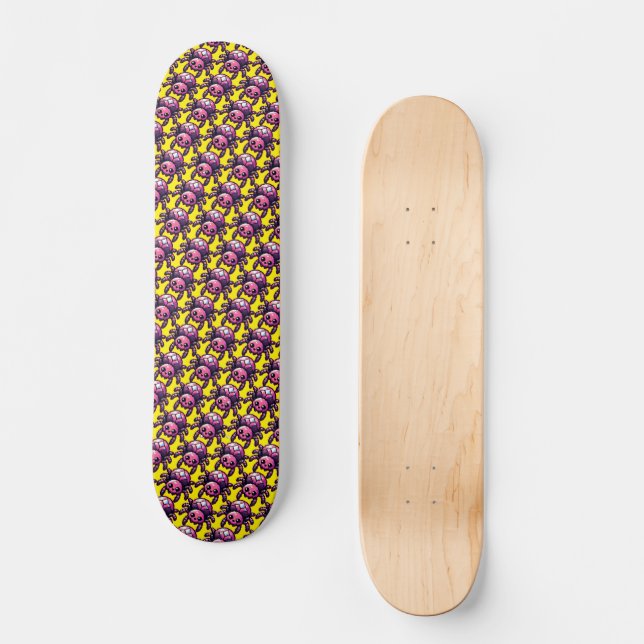 Cute Pixel Spider Skateboard (Front)