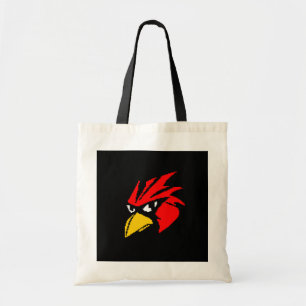 Cute pixeled bird face drawstring bag