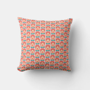 Cute pixeled clown face  cushion