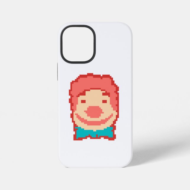 Cute pixeled clown face  iPhone case (Back)
