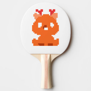 Cute pixeled deer baby ping pong paddle