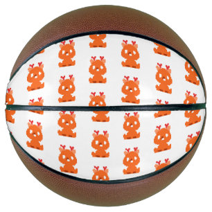 Cute pixeled deer baby playing cards watch basketball