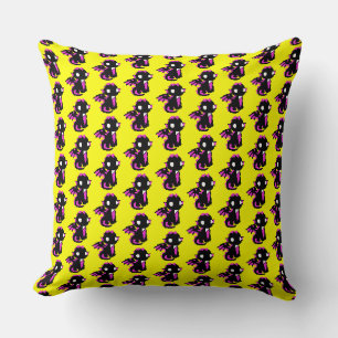 Cute pixeled dragon baby cushion