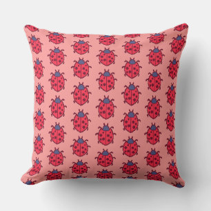 Cute pixeled ladybug insect  cushion