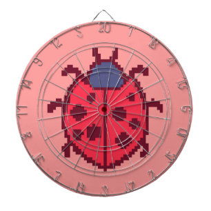 Cute pixeled ladybug insect  dartboard