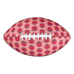 Cute pixeled ladybug insect  throw pillow football