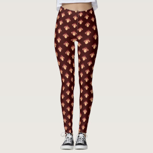 Cute pixeled monkey face notebook HP laptop skin Leggings