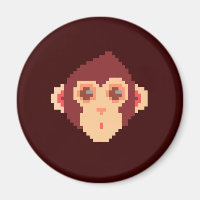 Cute pixeled monkey face notebook HP laptop skin