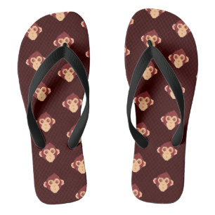 Cute pixeled monkey face thongs