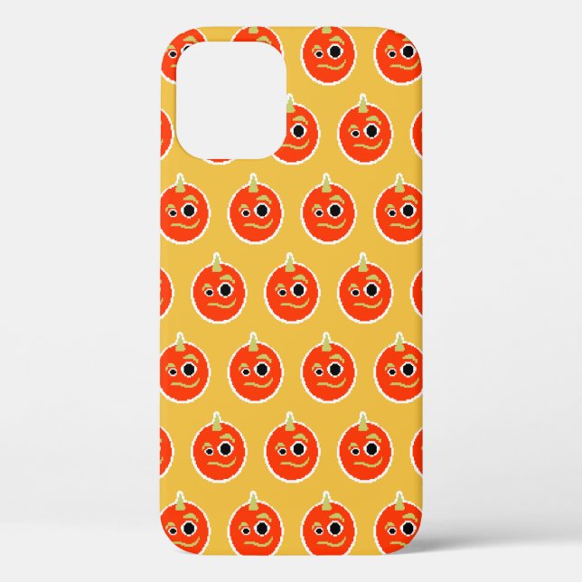 Cute pixled orange monster face  Case-Mate iPhone case (Back)