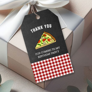 Cute Pizza Kids Birthday Party Favour Gift Tags