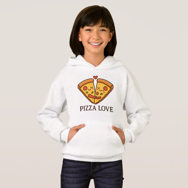 Cute Pizza Love Sticker (Front Full)