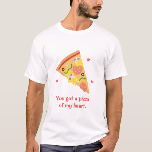 Cute Pizza of my Heart Pun Love Humour T-Shirt