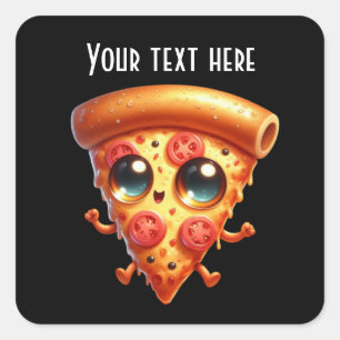 Cute pizza party lovers Square Sticker
