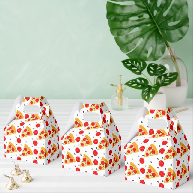 cute pizza party tiled pattern Favour Box  (Multiple)