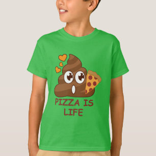 Cute Pizza Poop Emoji T-Shirt