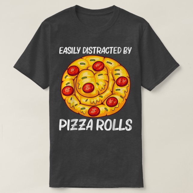 Cute Pizza Roll Design For Men Women Pizza Snack F T-Shirt (Design Front)