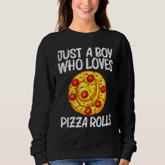 Cute Pizza Roll For Boys Kids Pizza Snack Food Sweatshirt