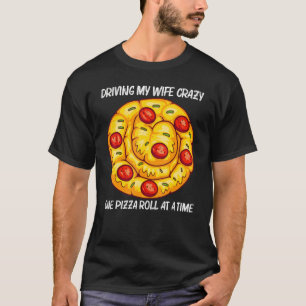 Cute Pizza Roll For Men Boys Pizza Snack Food   T-Shirt