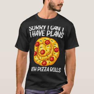 Cute Pizza Roll For Men Women Pizza Snack Food T-Shirt