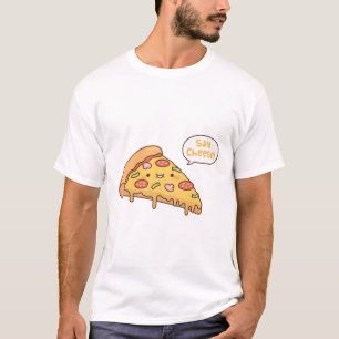 Cute Pizza Slice Say Cheese Funny T-Shirt