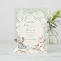 Cute PJ Party Animals Baby Shower Invitation