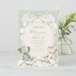 Cute PJ Party Animals Baby Shower Invitation