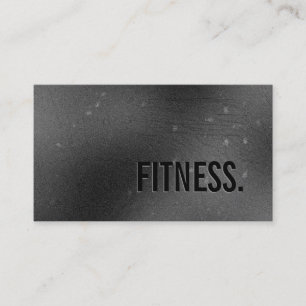 Cute Plain Grey Black Fitness Business Card
