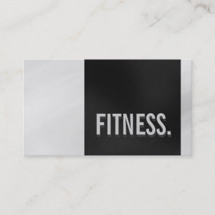 Cute Plain Grey Fitness Business Card