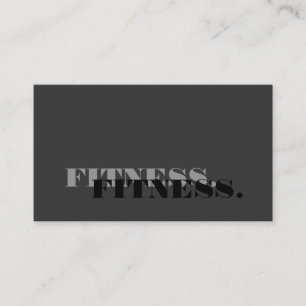 Cute Plain Grey Fitness Business Card