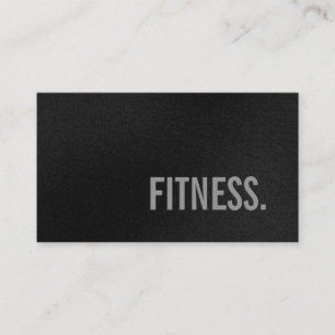 Cute Plain Grey Pattern Fitness Business Card