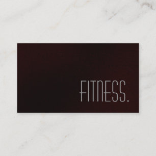 Cute Plain Grey Red Fitness Business Card