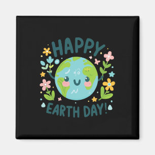 Cute Planet Earth Day Birthday Happy Earth Day Magnet