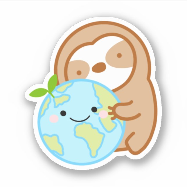 Cute Planet Earth Sloth (Front)