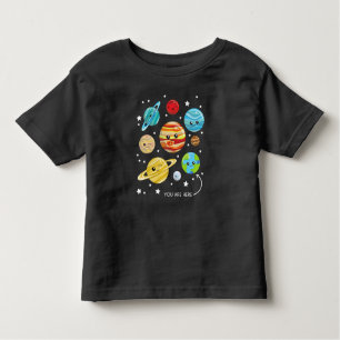 Cute Planets, Kawaii Planets, Space, Cosmos, Stars Toddler T-Shirt