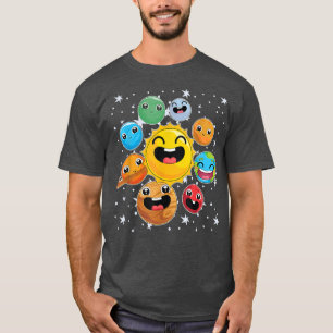 Cute Planets Outer Space Travel Scientist Science T-Shirt