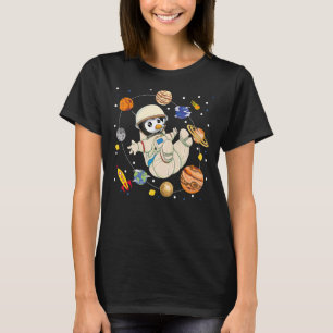 Cute Planets Zoo Animal Bird Penguin Outer Space A T-Shirt