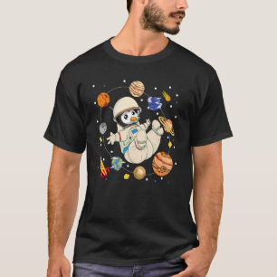 Cute Planets Zoo Animal Bird Penguin Outer Space A T-Shirt