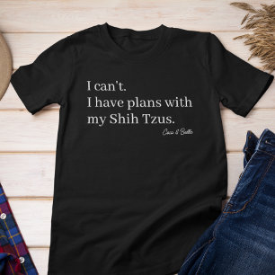 Cute Plans with My Shih Tzu Dog Mum Tri-Blend Shirt