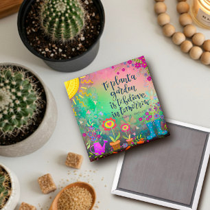 Cute Plant a Garden Trendy Pretty Inspirivity  Magnet