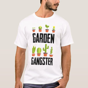 Cute Plant Garden Gangster Gardening Houseplant T-Shirt