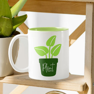 Cute Plant Mum Plant Lover's Two-Tone Coffee Mug