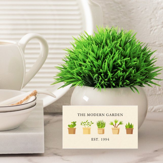 Cute Plant Nursery Succulent Botany Boutique Store Business Card (Creator Uploaded)