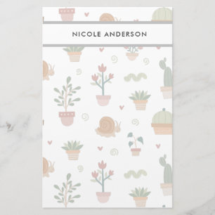 Cute Plants and Succulents Stationery