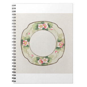 Cute Plate Japanese Painting by Noritake Factory Notebook