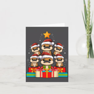 Cute Platypus Le Christmas Tree Xmas Hat Card