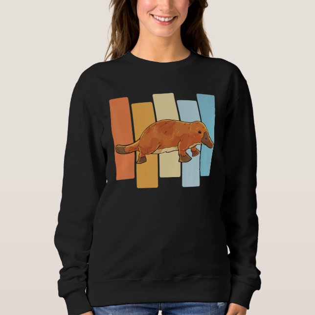 Cute Platypus Outback Animal  Retro Aussie Austral Sweatshirt (Front)