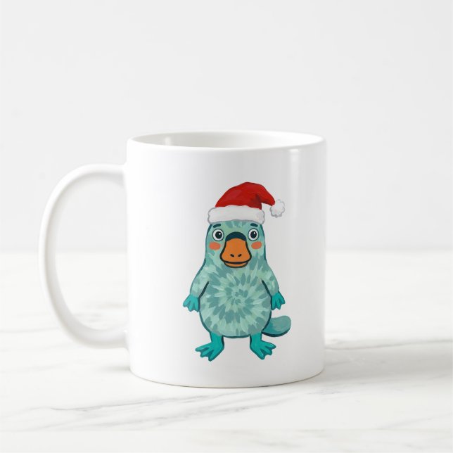 Cute Platypus Santa Mug Design (Left)